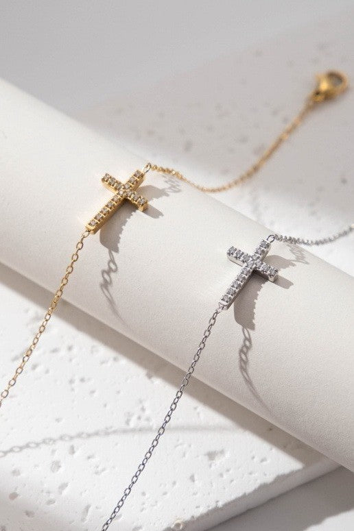 SILVER CROSS BRACELET