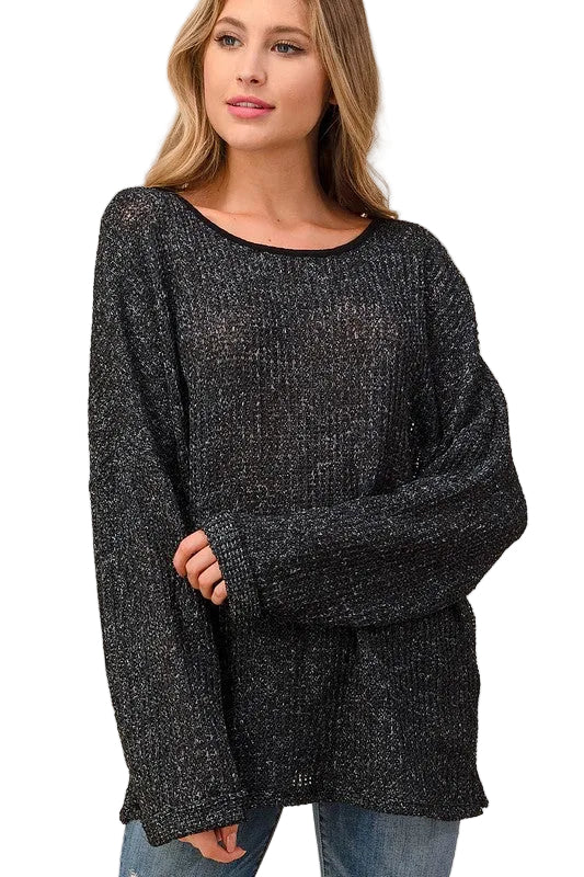 MAKE YOUR CHOICE CHARCOAL SWEATER