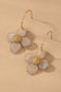 FLOWER DROP HOOP EARRING