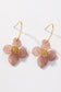 FLOWER DROP HOOP EARRING