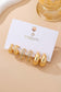 CHUNCKY HOOP RHINESTONE TRIO EARRING SET