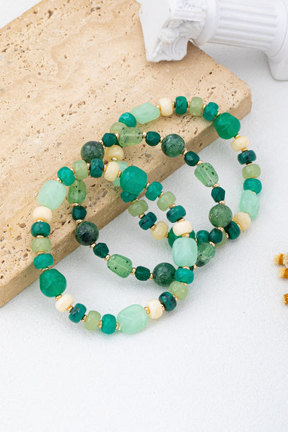 BOHO MULTI-COLOR BEADED BRACELET SET