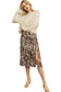 SAFARI TIGER SLIP MIDI SKIRT