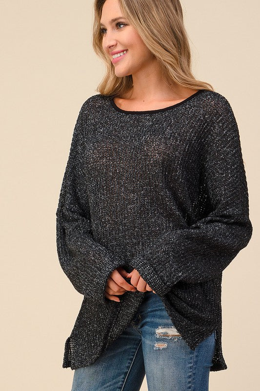 MAKE YOUR CHOICE CHARCOAL SWEATER