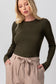GATHER AROUND SWEATER- OLIVE
