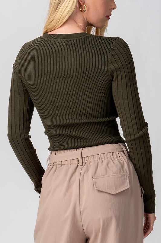 GATHER AROUND SWEATER- OLIVE