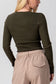 GATHER AROUND SWEATER- OLIVE