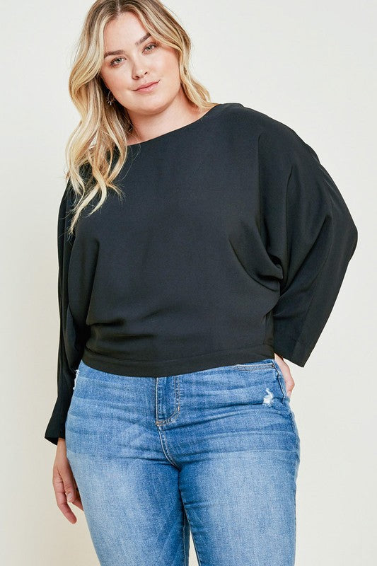 BAT WING CROP TOP