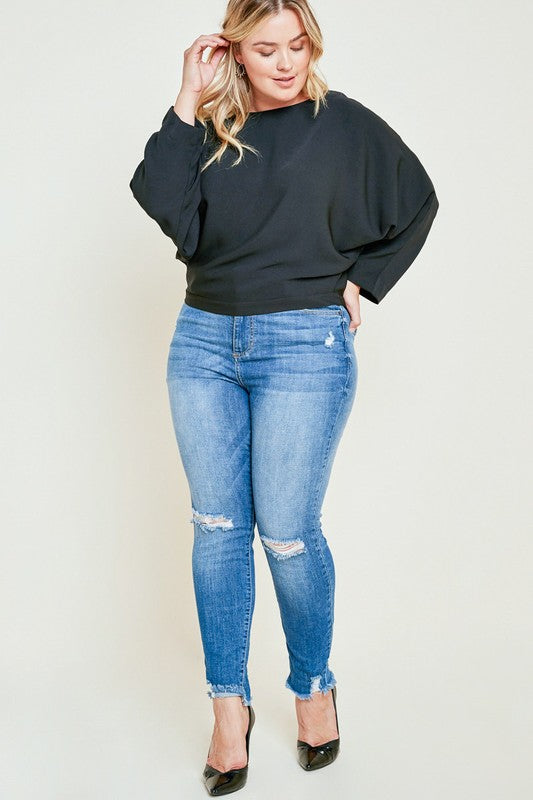 BAT WING CROP TOP